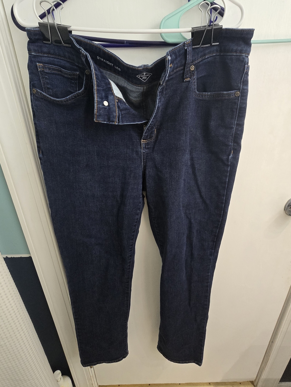 St. John's Bay Dark Blue Straight Leg Jeans